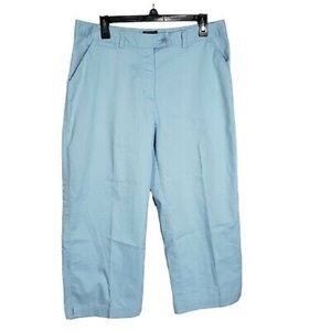 Adidas Women’s Stretch Light Blue Golf Athletic Cropped Pants With Pockets